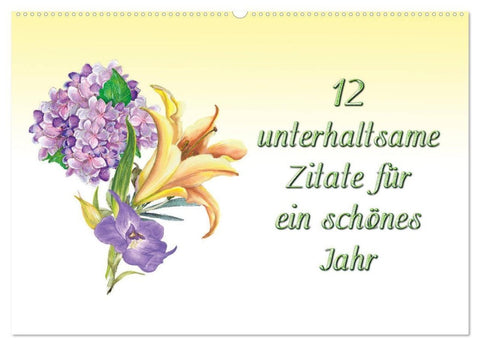 12 unterhaltsame Zitate für ein schönes Jahr (Wandkalender 2027 DIN A2 quer), CALVENDO Monatskalender