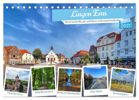 Lingen Ems (Tischkalender 2027 DIN A5 quer), CALVENDO Monatskalender