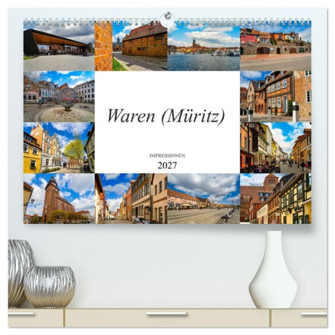 Waren Müritz Impressionen (hochwertiger Premium Wandkalender 2027 DIN A2 quer), Kunstdruck in Hochglanz
