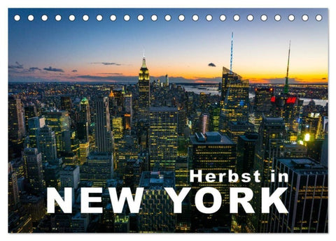 Herbst in New York (Tischkalender 2027 DIN A5 quer), CALVENDO Monatskalender