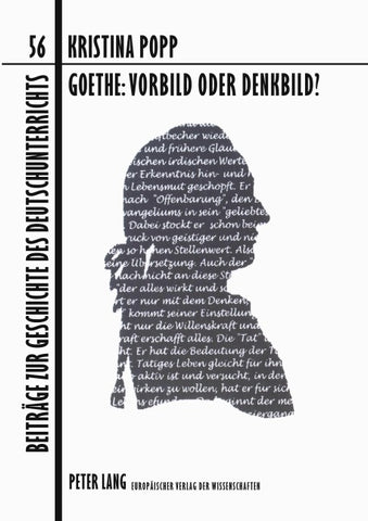 Goethe: Vorbild oder Denkbild?