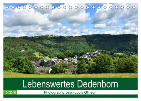 Lebenswertes Dedenborn (Tischkalender 2026 DIN A5 quer), CALVENDO Monatskalender