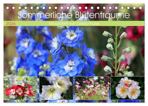Sommerliche Blütenträume (Tischkalender 2026 DIN A5 quer), CALVENDO Monatskalender