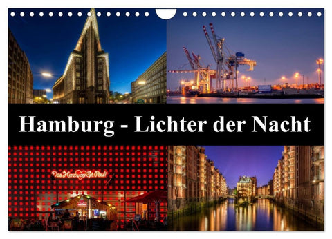 Hamburg - Lichter der Nacht (Wandkalender 2027 DIN A4 quer), CALVENDO Monatskalender