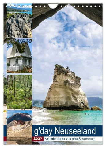 Kalenderplaner g'day Neuseeland 2027 (Wandkalender 2027 DIN A4 hoch), CALVENDO Monatskalender