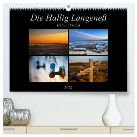 Die Hallig Langeneß (hochwertiger Premium Wandkalender 2027 DIN A2 quer), Kunstdruck in Hochglanz