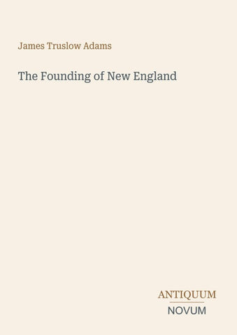 The Founding of New England