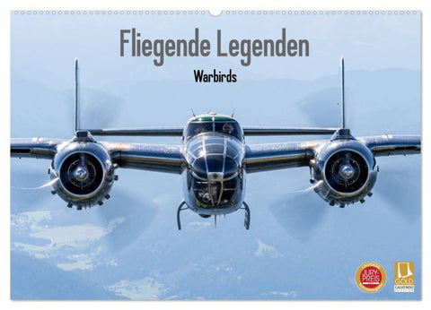 Fliegende Legenden - Warbirds (Wandkalender 2026 DIN A2 quer), CALVENDO Monatskalender