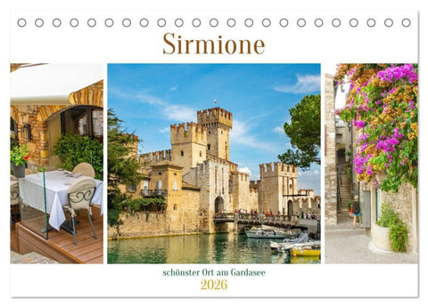 Sirmione - schönster Ort am Gardasee (Tischkalender 2026 DIN A5 quer), CALVENDO Monatskalender
