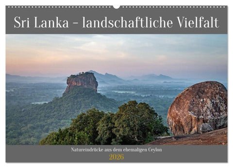 Sri Lanka - landschaftliche Vielfalt (Wandkalender 2026 DIN A2 quer), CALVENDO Monatskalender
