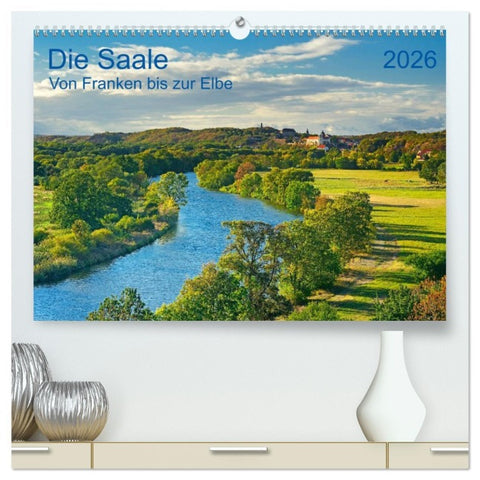 Die Saale Von Franken zur Elbe (hochwertiger Premium Wandkalender 2026 DIN A2 quer), Kunstdruck in Hochglanz