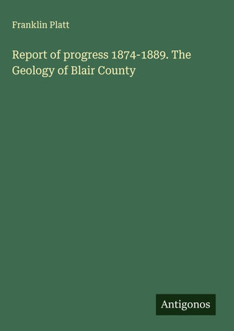 Report of progress 1874-1889. The Geology of Blair County