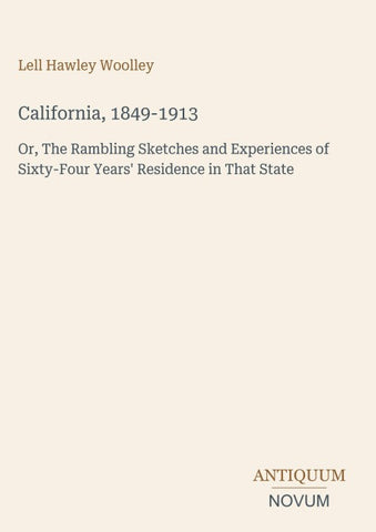 California, 1849-1913