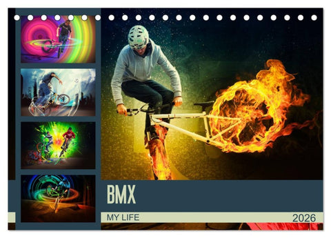BMX My Life (Tischkalender 2026 DIN A5 quer), CALVENDO Monatskalender