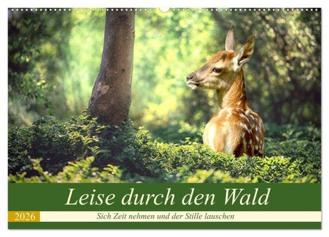 Leise durch den Wald. Sich Zeit nehmen und der Stille lauschen (Wandkalender 2026 DIN A2 quer), CALVENDO Monatskalender