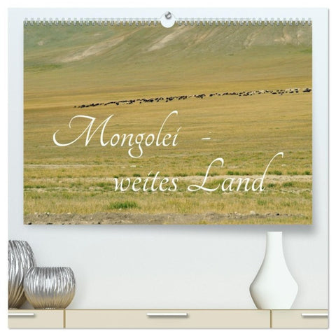 Mongolei - weites Land (hochwertiger Premium Wandkalender 2027 DIN A2 quer), Kunstdruck in Hochglanz
