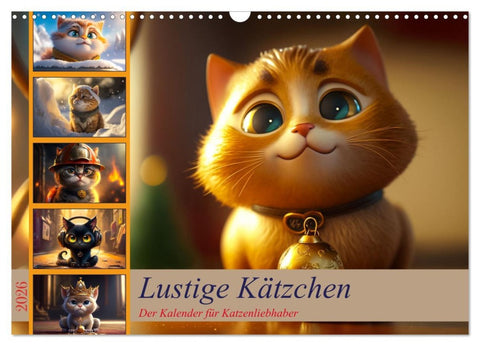 Lustige Kätzchen (Wandkalender 2026 DIN A3 quer), CALVENDO Monatskalender