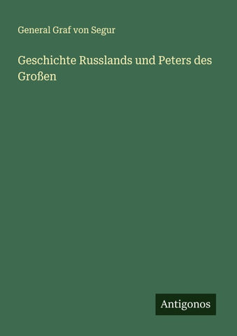 Geschichte Russlands und Peters des Großen