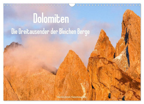 Dolomiten - Die Dreitausender der Bleichen Berge (Wandkalender 2027 DIN A3 quer), CALVENDO Monatskalender