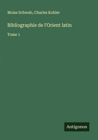 Bibliographie de l'Orient latin