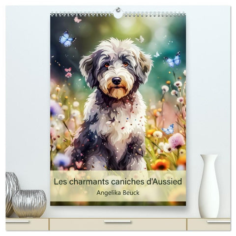 Les charmants caniches d'Aussied - Angelika Beuck  (Calendrier mural 2026 DIN A2 horizontal) calendrier de bureau
