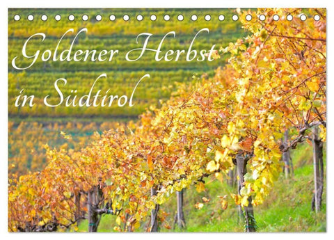 Goldener Herbst in Südtirol (Tischkalender 2027 DIN A5 quer), CALVENDO Monatskalender
