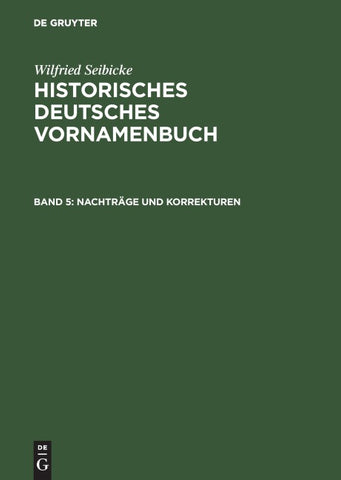 Nachträge und Korrekturen