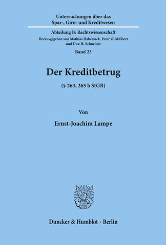Der Kreditbetrug (§ 263, 265 b StGB).