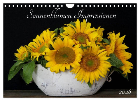 Sonnenblumen Impressionen (Wandkalender 2026 DIN A4 quer), CALVENDO Monatskalender
