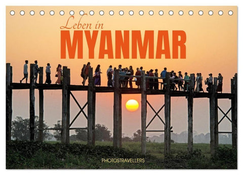 Leben in Myanmar (Tischkalender 2027 DIN A5 quer), CALVENDO Monatskalender