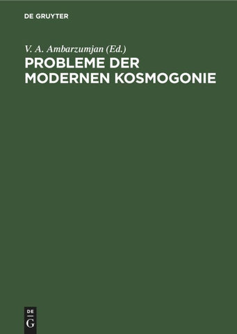 Probleme der modernen Kosmogonie