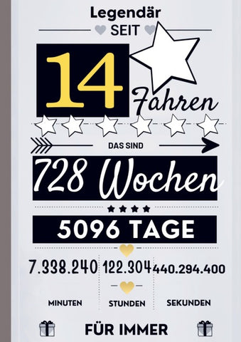 Notizbuch für Jungen 14 Jahre- Geburtstagsgeschenk für 14 jährige Jungen