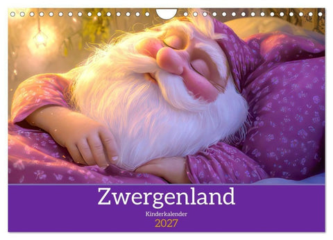 Zwergenland - Kinderkalender (Wandkalender 2027 DIN A4 quer), CALVENDO Monatskalender