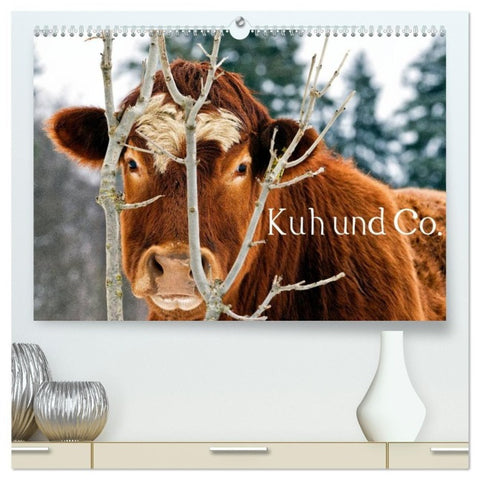 Kuh und Co. (hochwertiger Premium Wandkalender 2027 DIN A2 quer), Kunstdruck in Hochglanz