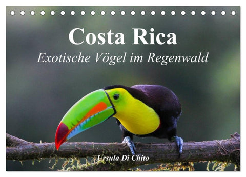 Costa Rica - Exotische Vögel im Regenwald (Tischkalender 2026 DIN A5 quer), CALVENDO Monatskalender