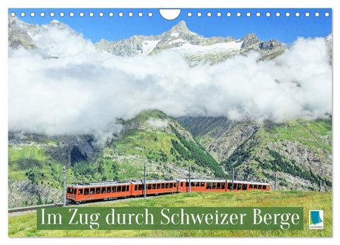 Im Zug durch Schweizer Berge (Wandkalender 2026 DIN A4 quer), CALVENDO Monatskalender