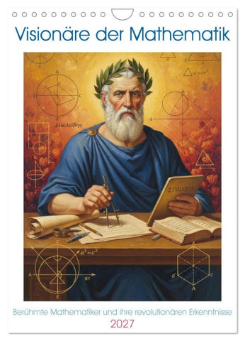 Visionäre der Mathematik (Wandkalender 2027 DIN A4 hoch), CALVENDO Monatskalender