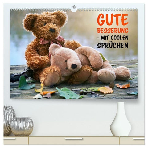 Gute Besserung - mit coolen Sprüchen (hochwertiger Premium Wandkalender 2027 DIN A2 quer), Kunstdruck in Hochglanz