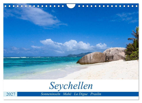 Seychellen. Sonneninseln - Mahé, La Digue, Praslin (Wandkalender 2027 DIN A4 quer), CALVENDO Monatskalender