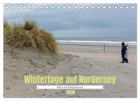 Wintertage auf Norderney (Tischkalender 2026 DIN A5 quer), CALVENDO Monatskalender