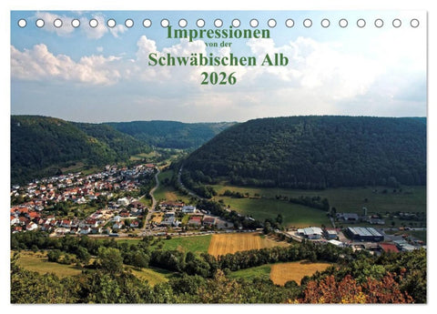 Impressionen von der Schwäbischen Alb (Tischkalender 2026 DIN A5 quer), CALVENDO Monatskalender