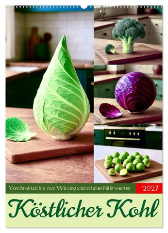 Köstlicher Kohl (Wandkalender 2027 DIN A2 hoch), CALVENDO Monatskalender