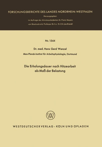 Die Erholungsdauer nach Hitzearbeit als Maß der Belastung