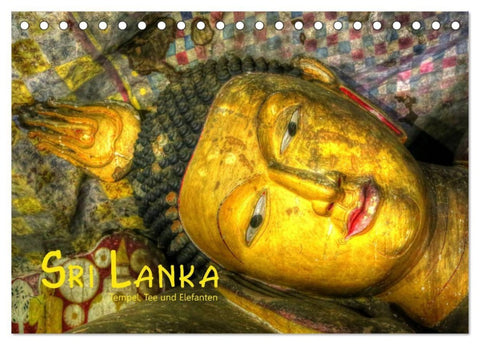 Sri Lanka - Tempel, Tee und Elefanten (Tischkalender 2027 DIN A5 quer), CALVENDO Monatskalender