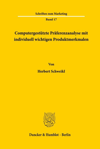 Computergestützte Präferenzanalyse mit individuell wichtigen Produktmerkmalen.