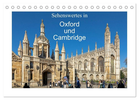 Sehenswertes in Oxford und Cambridge (Tischkalender 2027 DIN A5 quer), CALVENDO Monatskalender