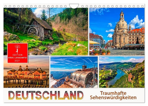 Deutschland - traumhafte Sehenswürdigkeiten (Wandkalender 2027 DIN A4 quer), CALVENDO Monatskalender
