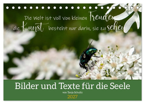 Bilder und Texte für die Seele (Tischkalender 2027 DIN A5 quer), CALVENDO Monatskalender