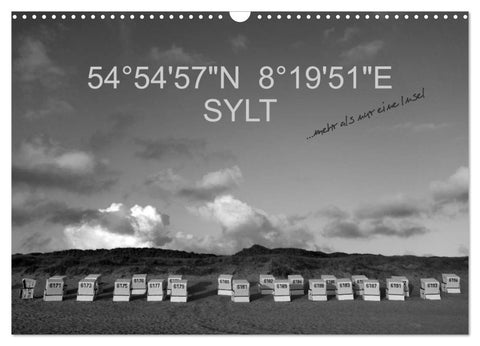 54°54'57"N 8°19'51"E SYLT (Wandkalender 2027 DIN A3 quer), CALVENDO Monatskalender