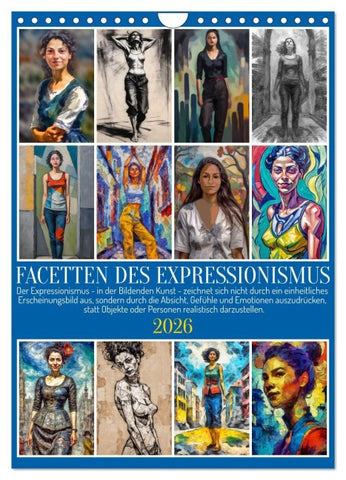 Facetten des Expressionismus (Wandkalender 2026 DIN A4 hoch), CALVENDO Monatskalender